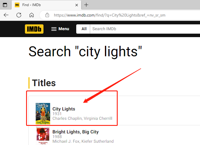 Use extension on IMDb 2